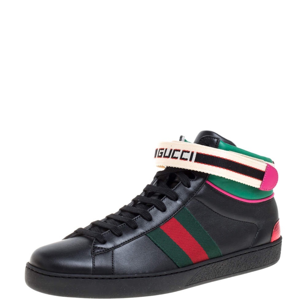 NWT Gucci High Top Strapped Sneakers